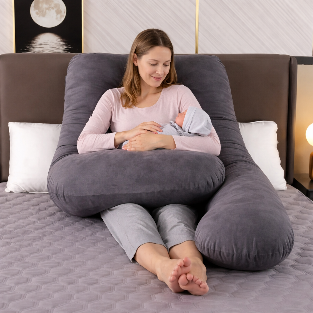 LiviaCare BumpComfort Pro™ – zwangerschapskussen (U-vorm)