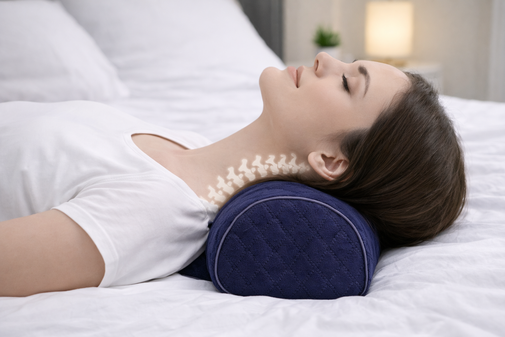 LiviaCare NeckRoll Comfort™ – 3-in-1 kussen van traagschuim