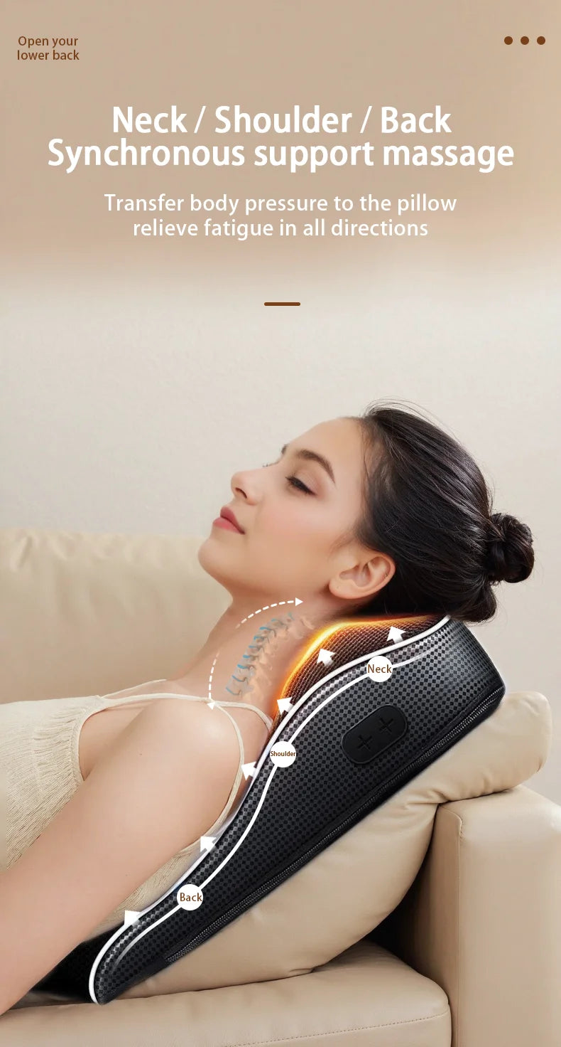 Poduszka masująca LiviaCare AirRelax™ Shiatsu – kark, ramiona i plecy