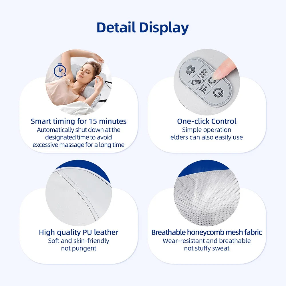 LiviaCare ZenKnead™ Massagekussen – 3D Shiatsu